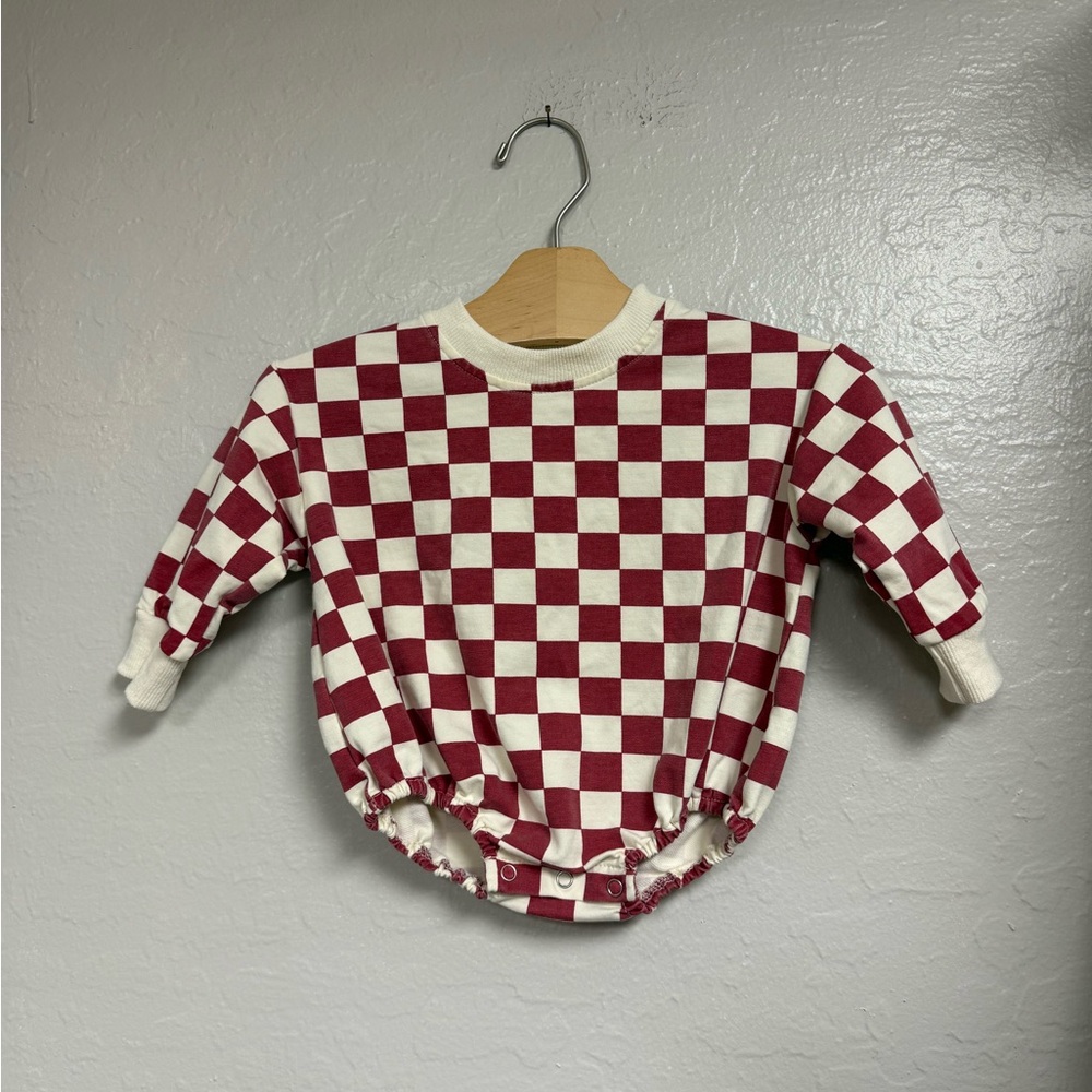 $23 ADD ON forever french baby checkered bubble romper 0-3M Zara Baby‎ Gap